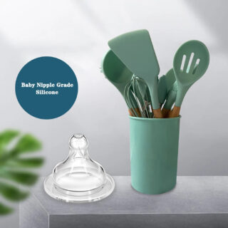 Utensilios de cocina de silicona antiadherentes